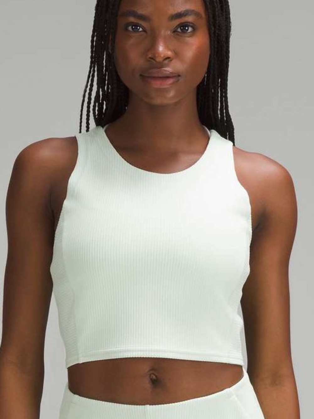 Lululemon Ribbed Softstreme Cropped Tank Top - Kohlrabi Green